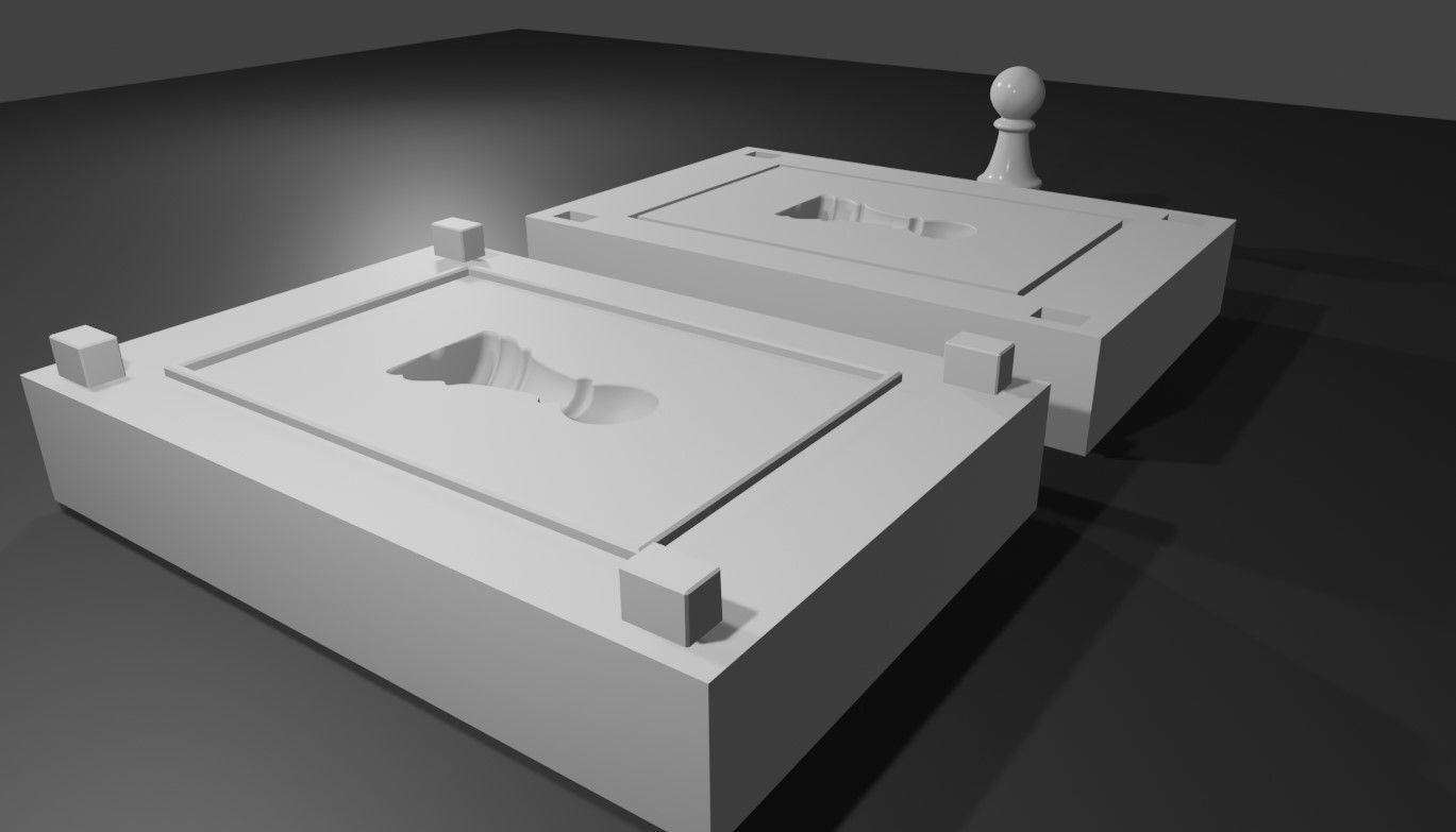 Mold for Pawn - Chess Game - Form - Xadrez Molde Forma 3D print model_6