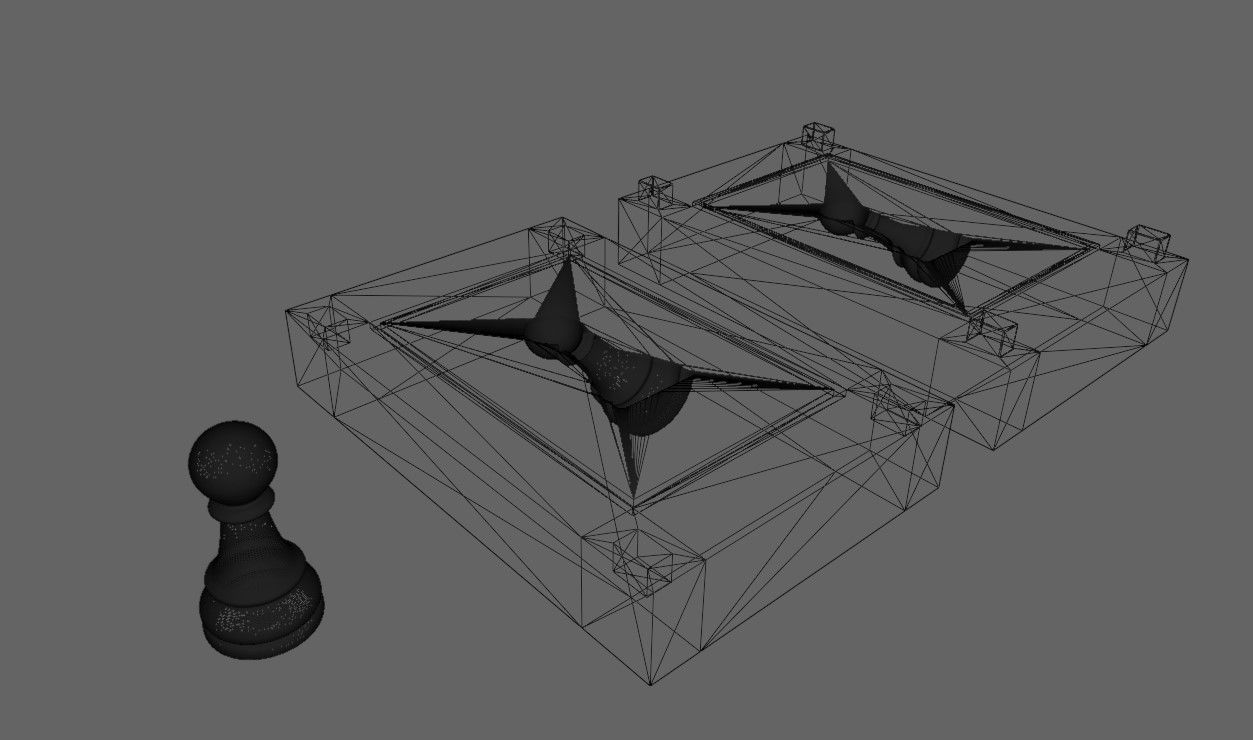 Mold for Pawn - Chess Game - Form - Xadrez Molde Forma 3D print model_17