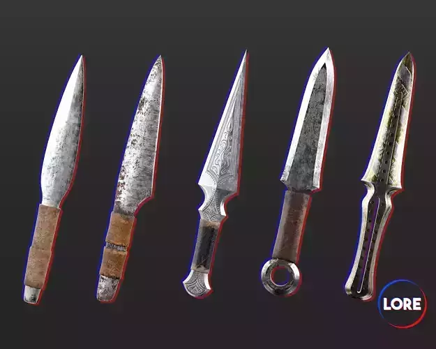 Medieval Collection Weapons Throwing Knives 