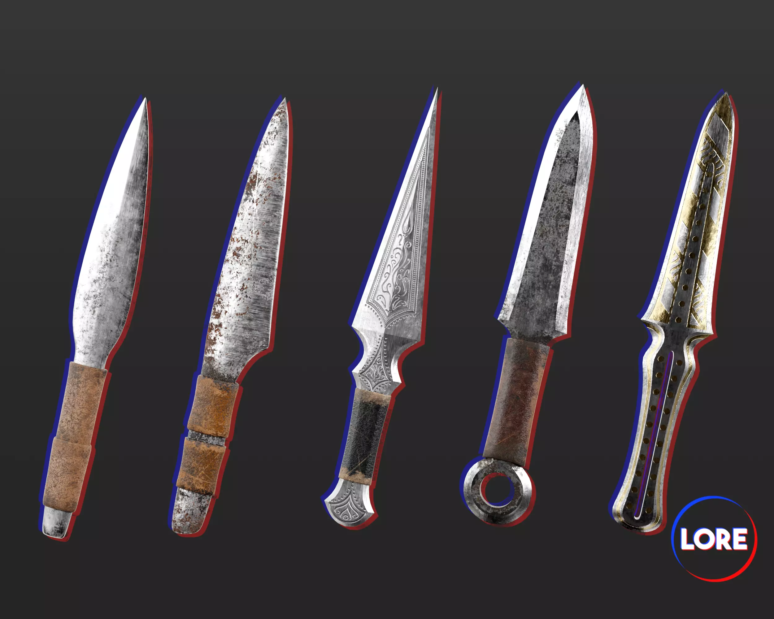 Medieval Collection Weapons Throwing Knives _0