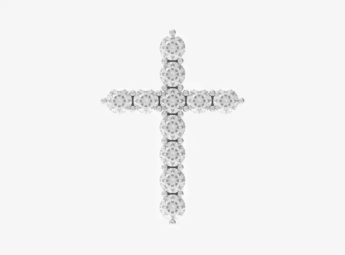 tiffany  cross with stones 