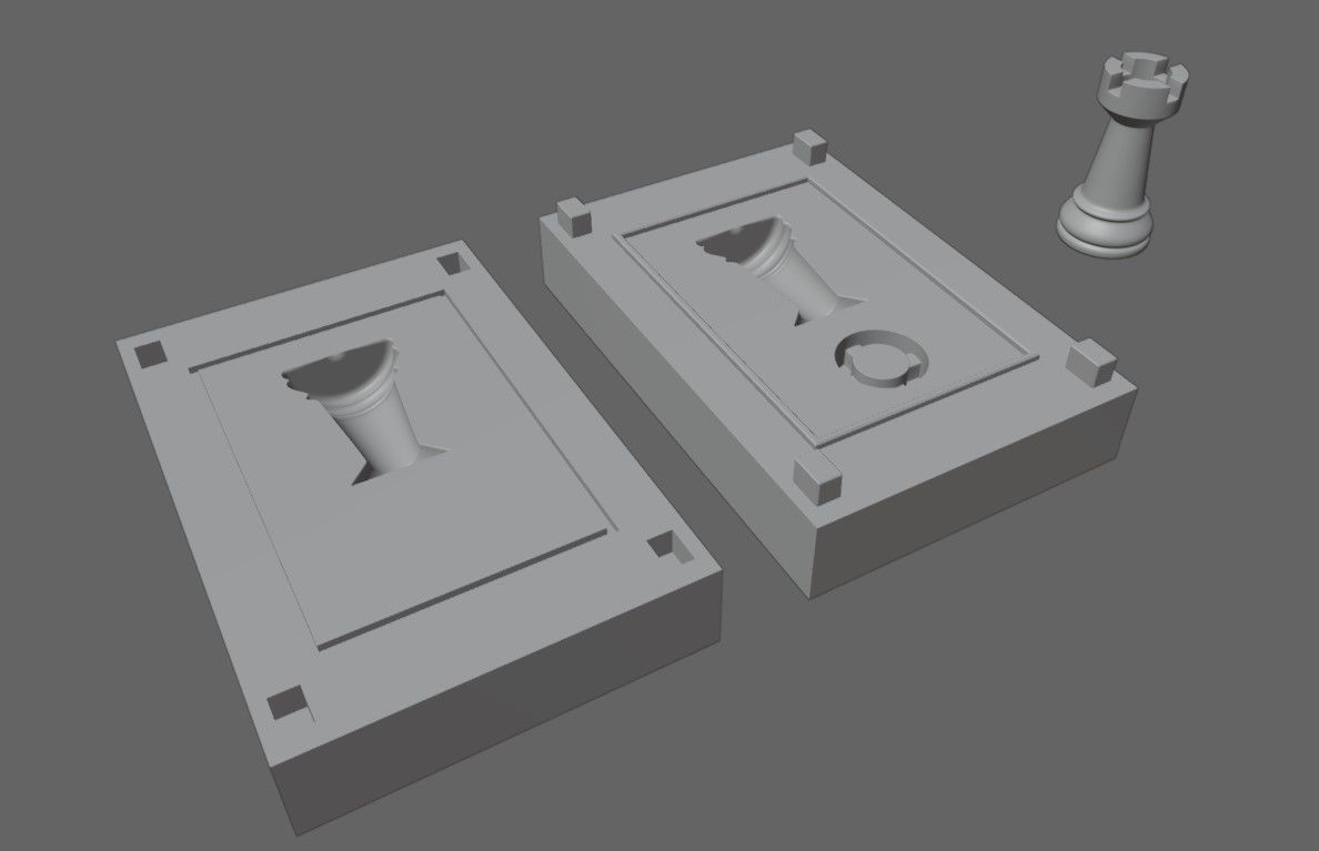 Mold for Tower - Chess Game - Form - Xadrez Molde Forma 3D print model_7