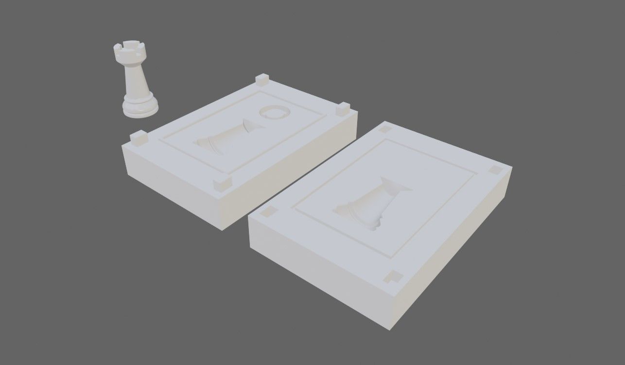 Mold for Tower - Chess Game - Form - Xadrez Molde Forma 3D print model_1