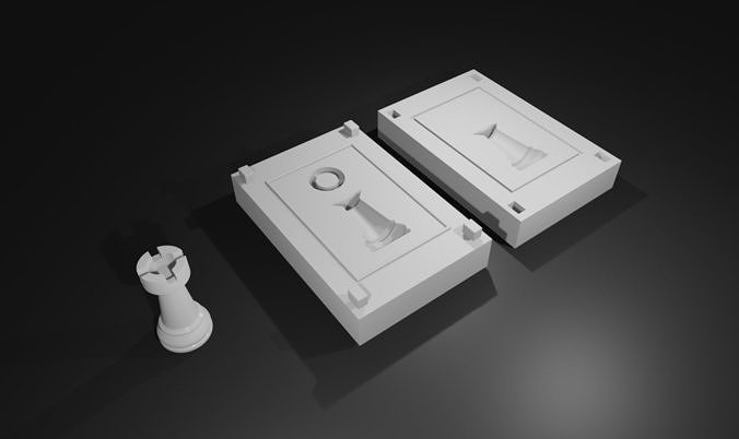 Mold for Tower - Chess Game - Form - Xadrez Molde Forma 3D print model
