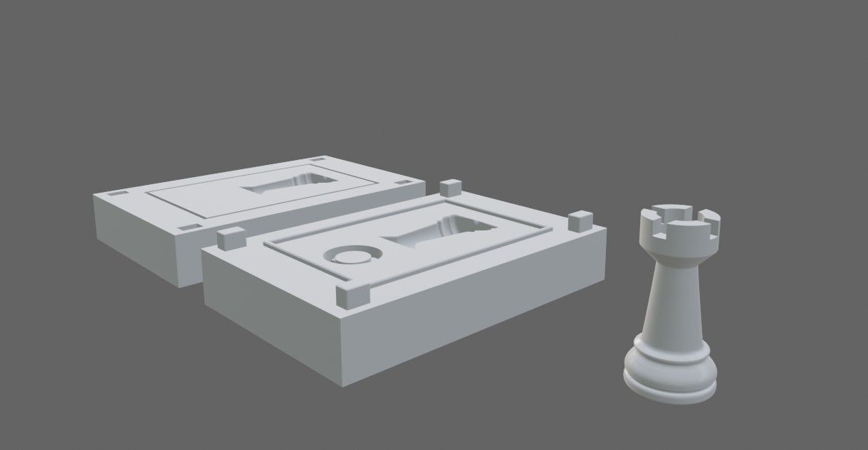 Mold for Tower - Chess Game - Form - Xadrez Molde Forma 3D print model_2