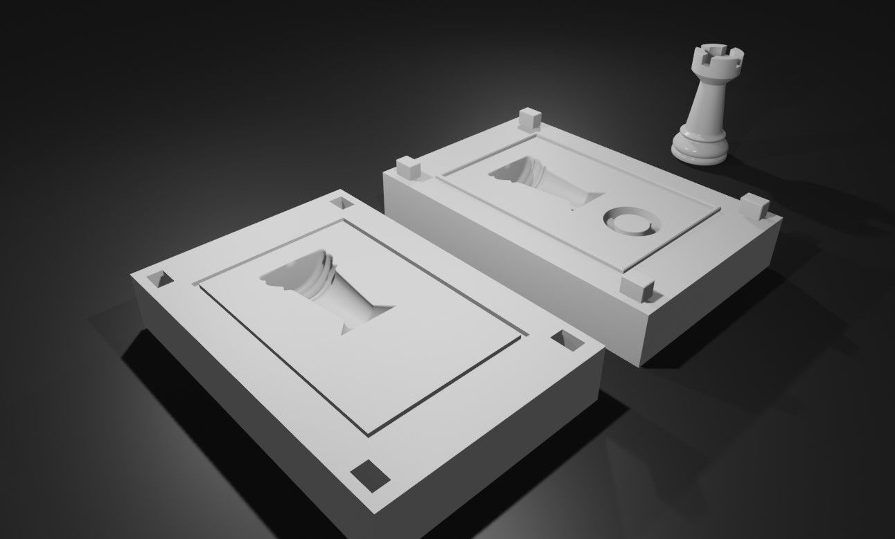 Mold for Tower - Chess Game - Form - Xadrez Molde Forma 3D print model_15