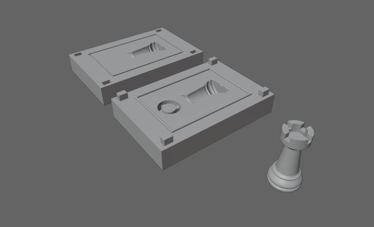 Mold for Tower - Chess Game - Form - Xadrez Molde Forma 3D print model_8