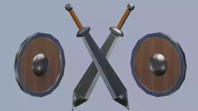 Stylized Sword and Shield