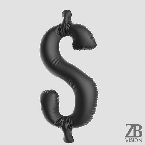 Dollar Balloon 3D model_13