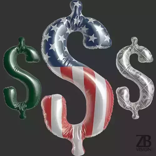 Dollar Balloon 3D model