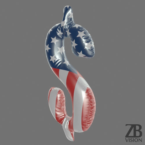 Dollar Balloon 3D model_2