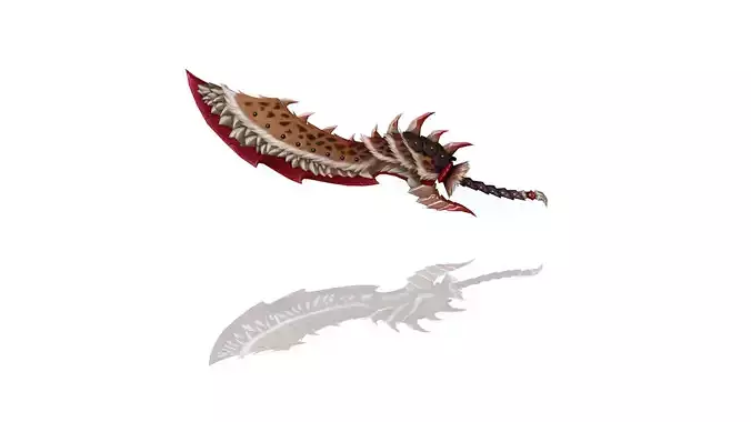 Beast Hunter Greatsword Low-poly 3D model