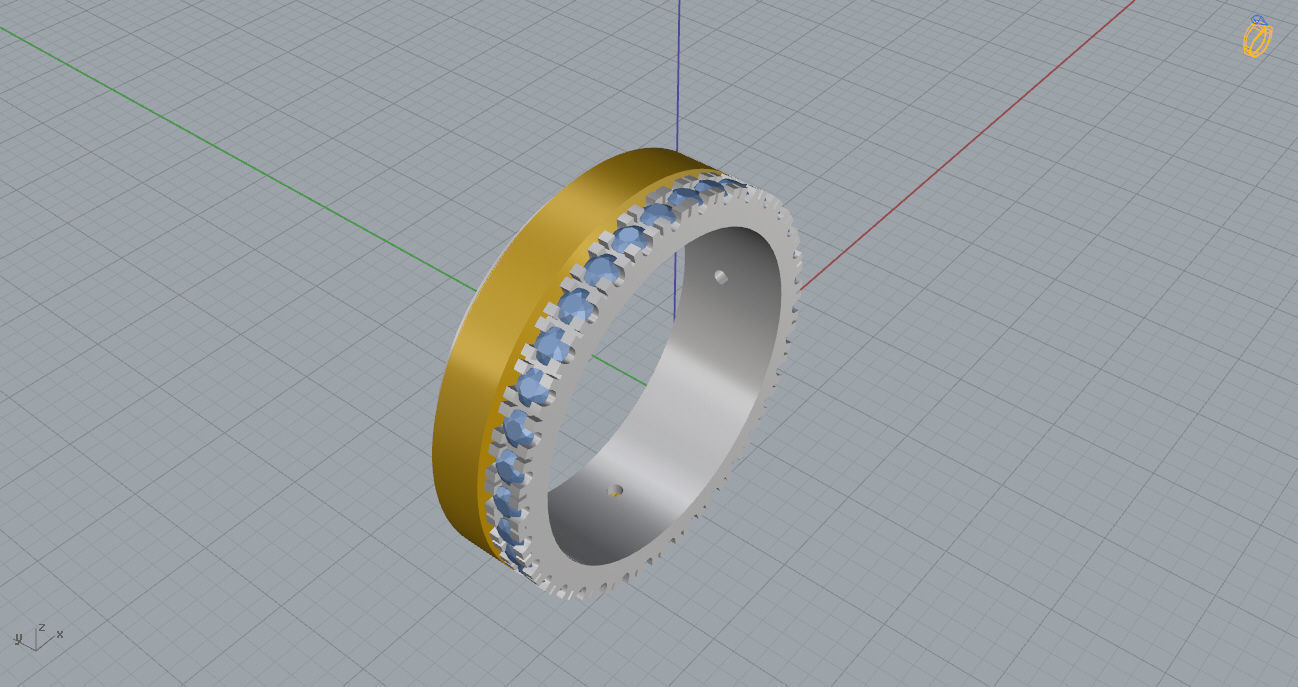 Wedding Bands 08 3D print model_7