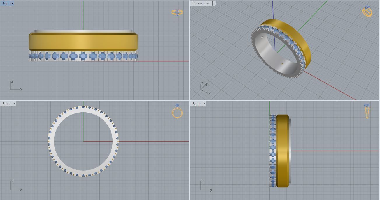 Wedding Bands 08 3D print model_5