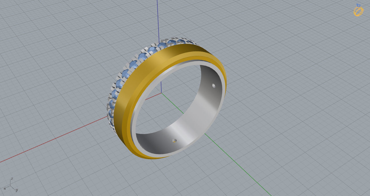 Wedding Bands 08 3D print model_10