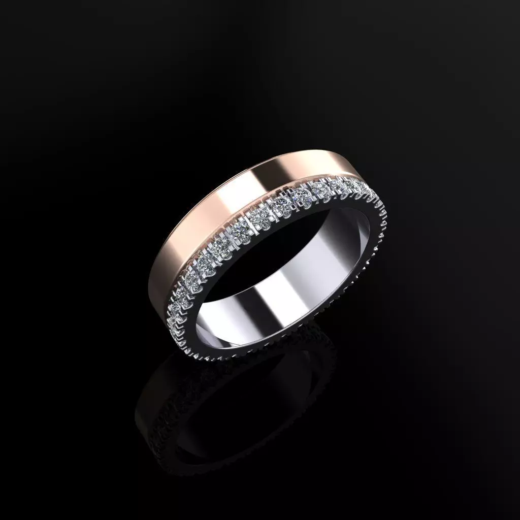 Wedding Bands 08 3D print model_0