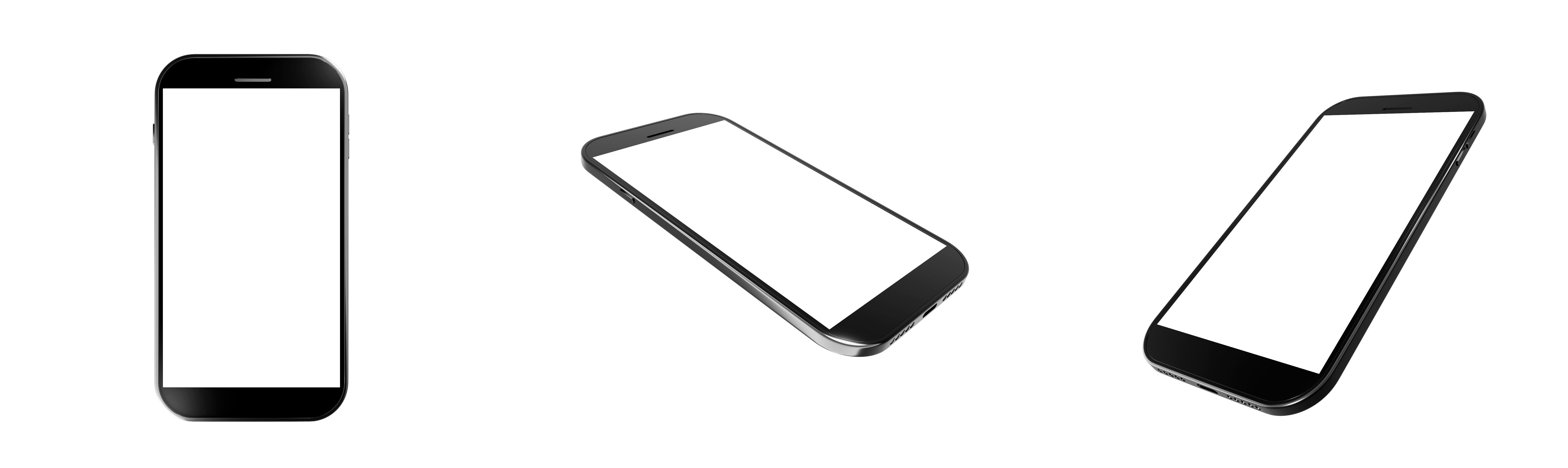 A model of a modern smartphone for macup Low-poly 3D model_1