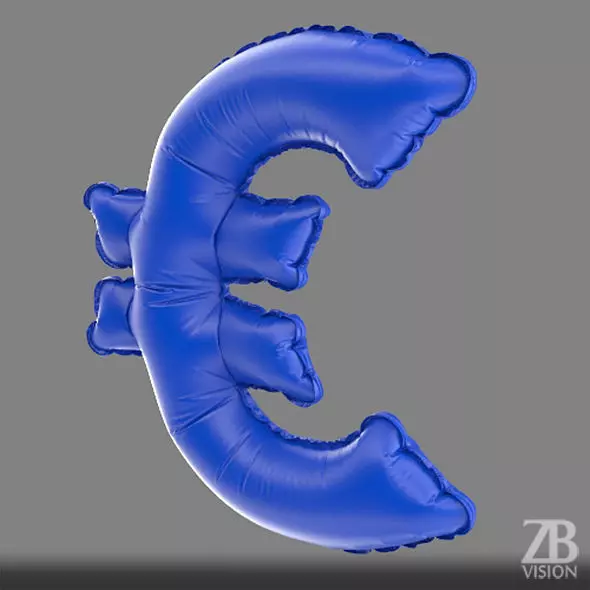 Euro balloon 3D model_0