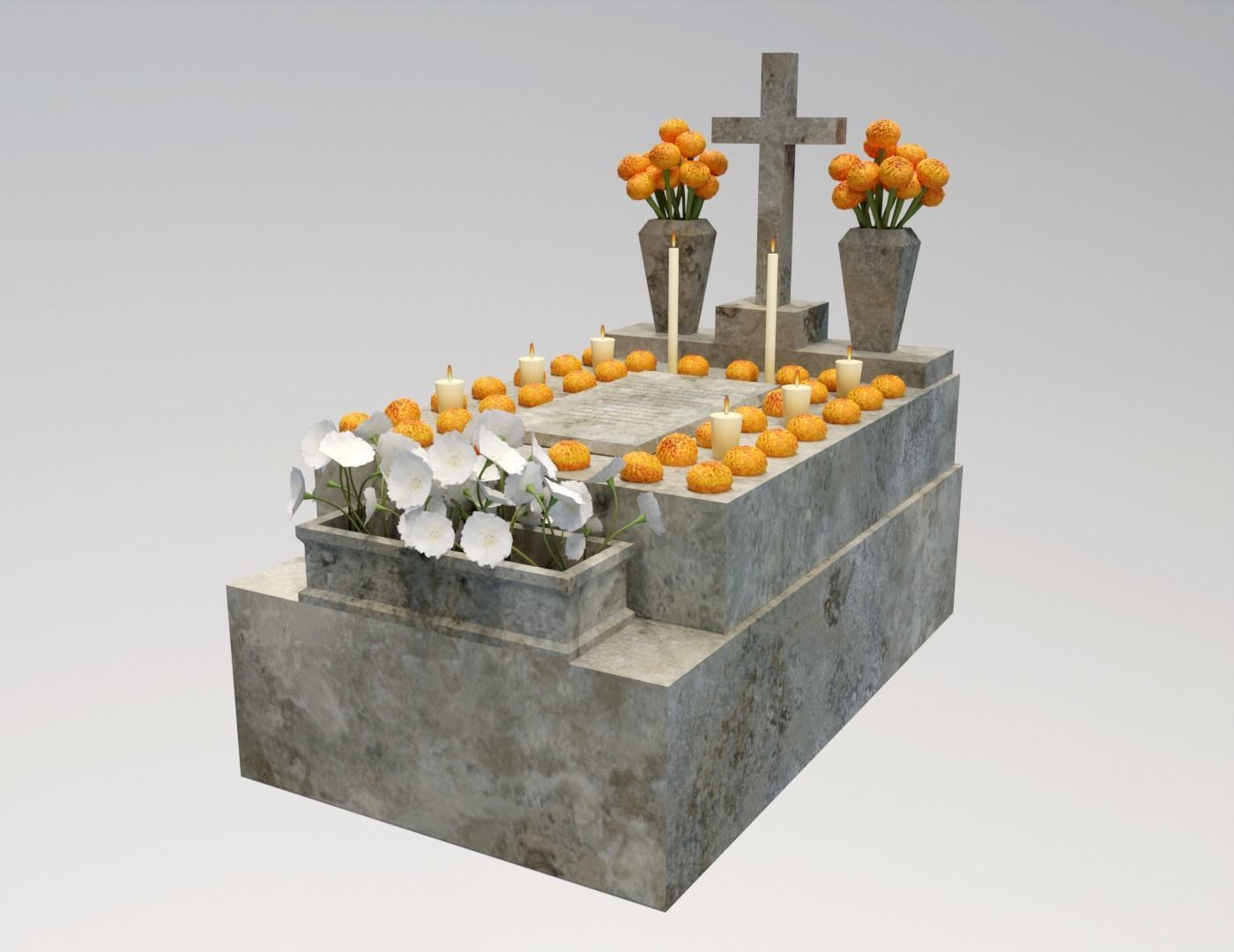 Day of the Dead Graveyard Low-poly 3D model_10