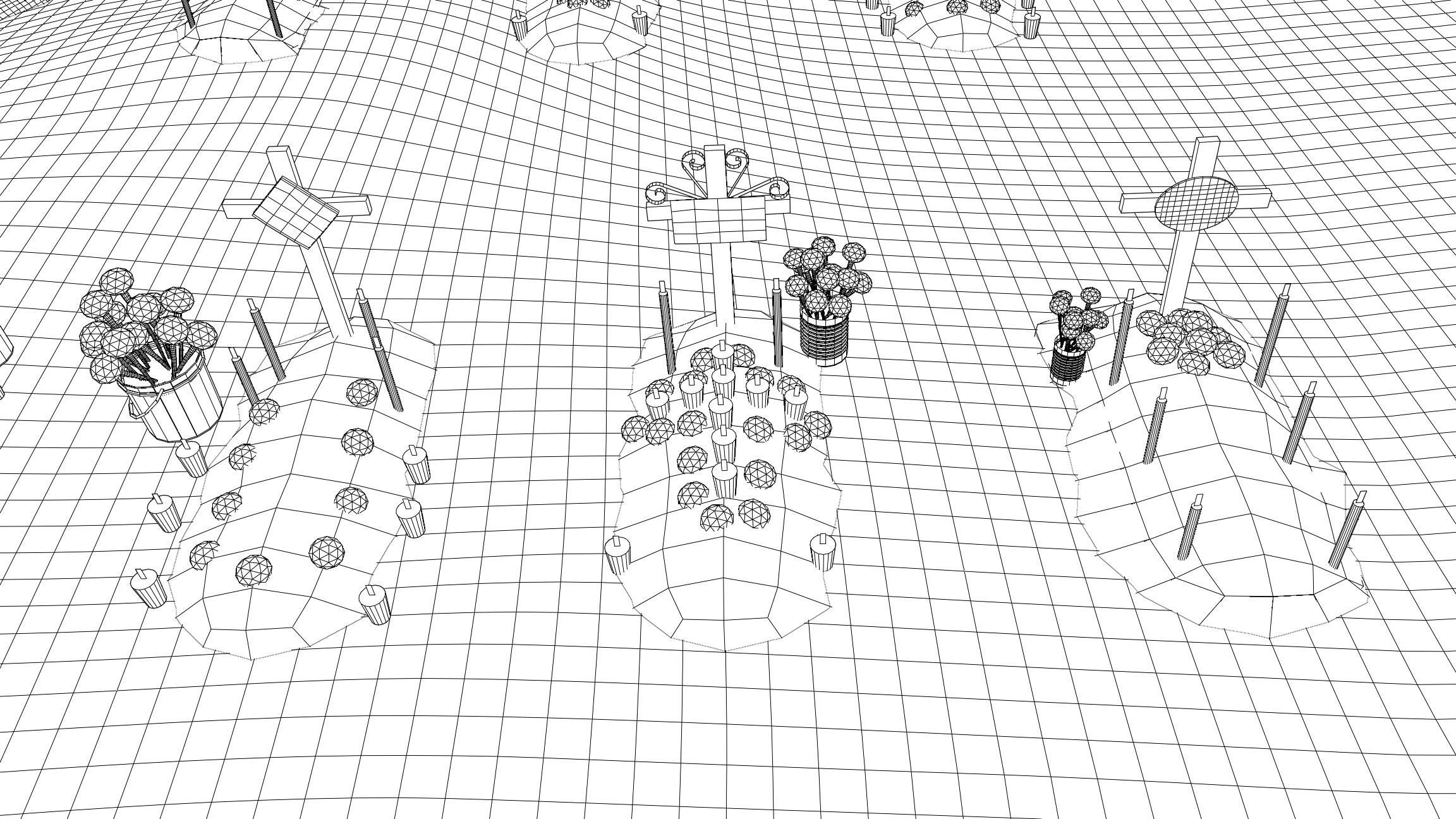 Day of the Dead Graveyard Low-poly 3D model_18