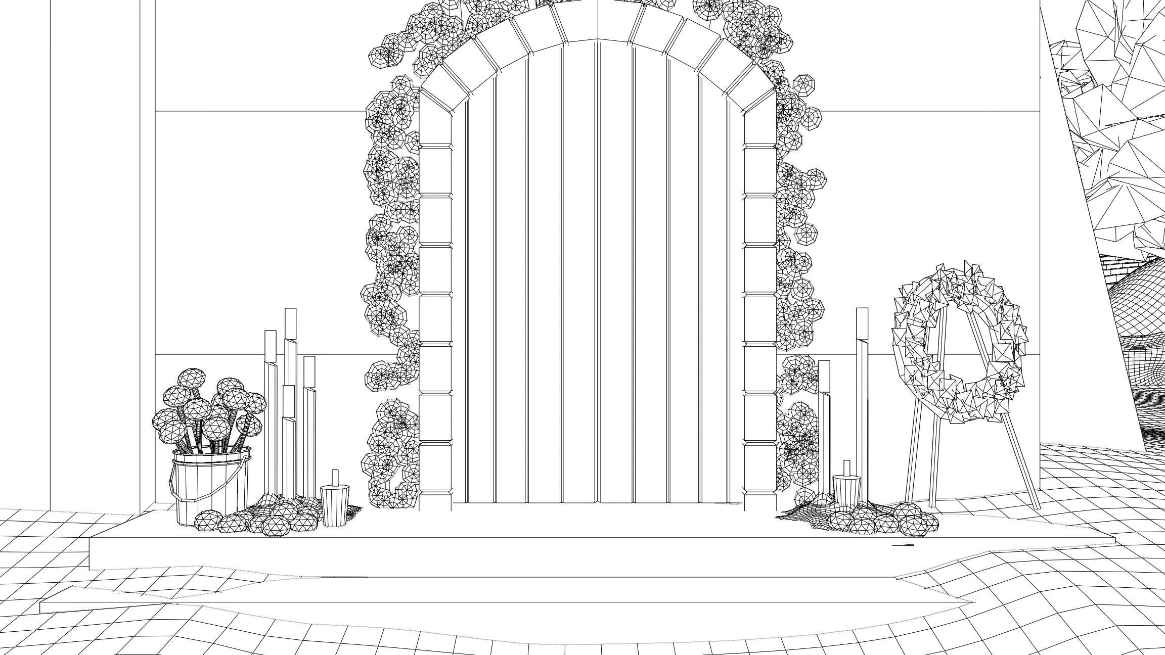 Day of the Dead Graveyard Low-poly 3D model_24