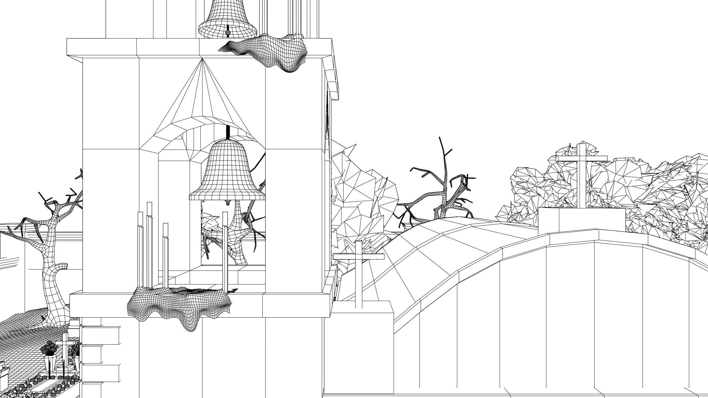 Day of the Dead Graveyard Low-poly 3D model_16