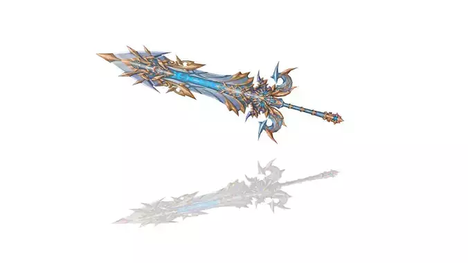 Sacred Greatsword Low-poly 3D model