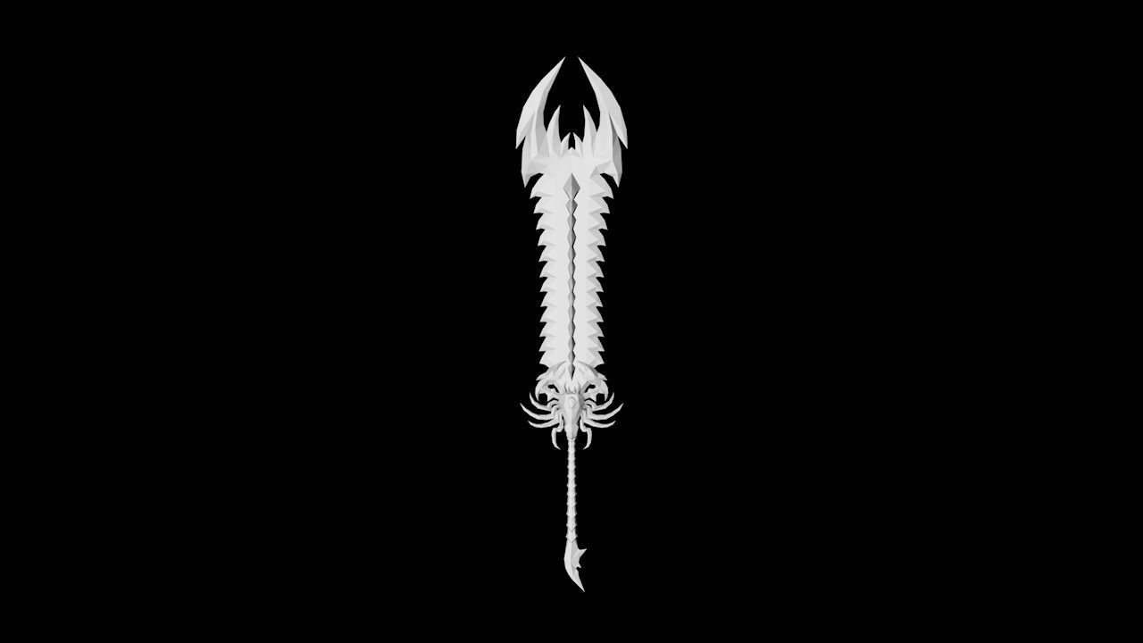 Scorpio Greatsword Low-poly 3D model_4