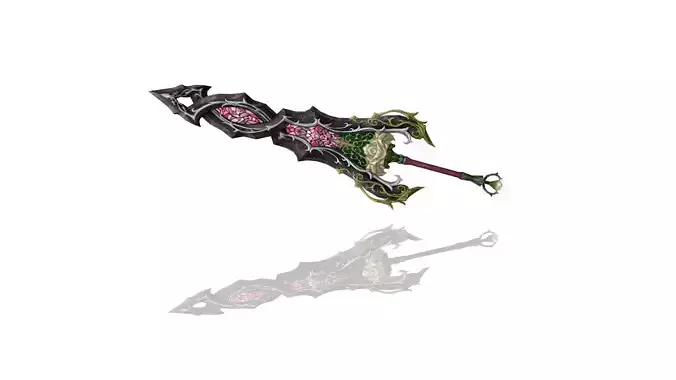 Thorned Rose Greatsword Low-poly 3D model