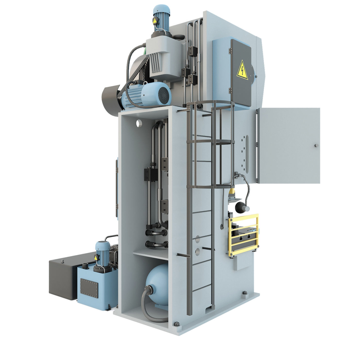 Industrial mechanical press-stamping machine tool KV2132 3D model_3