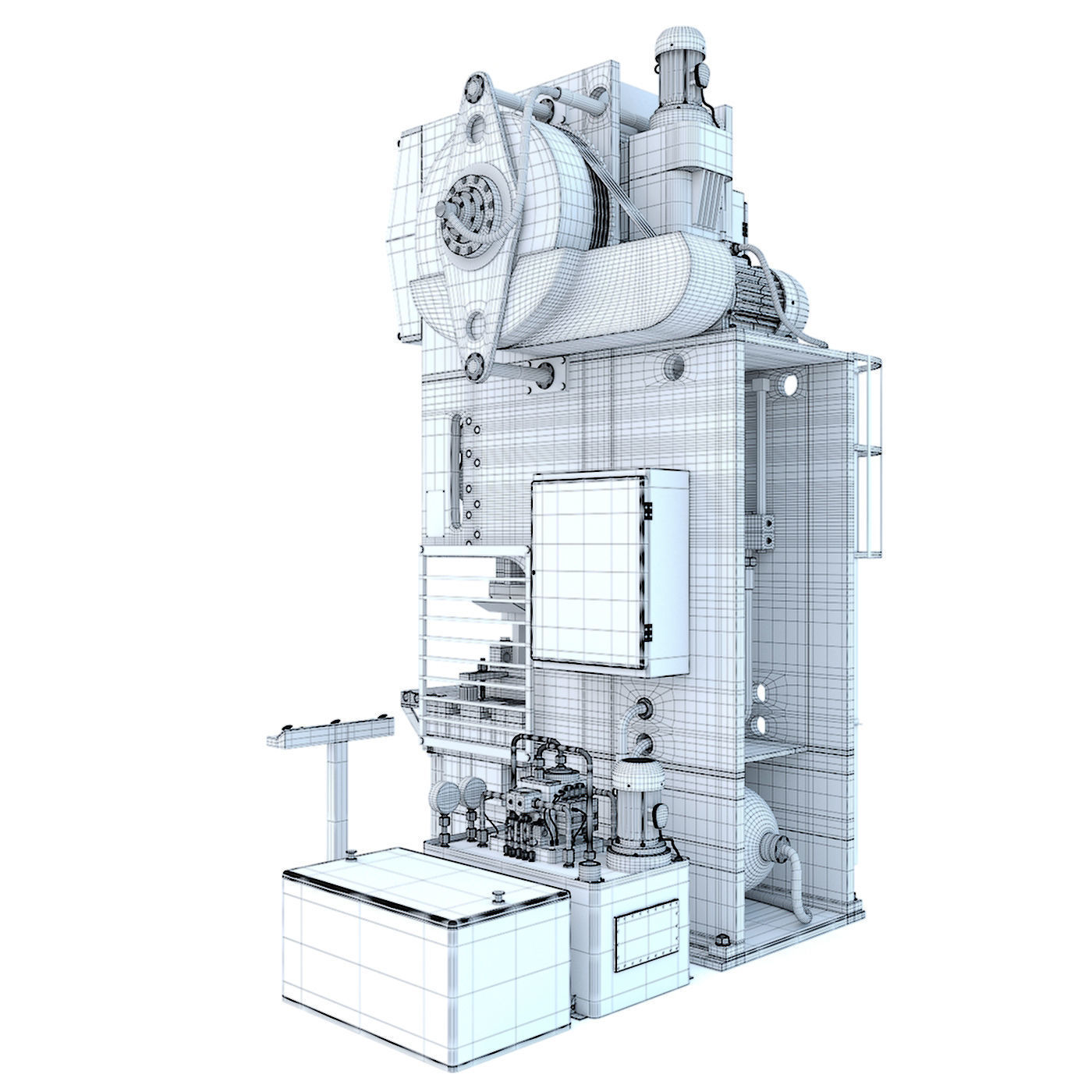 Industrial mechanical press-stamping machine tool KV2132 3D model_18