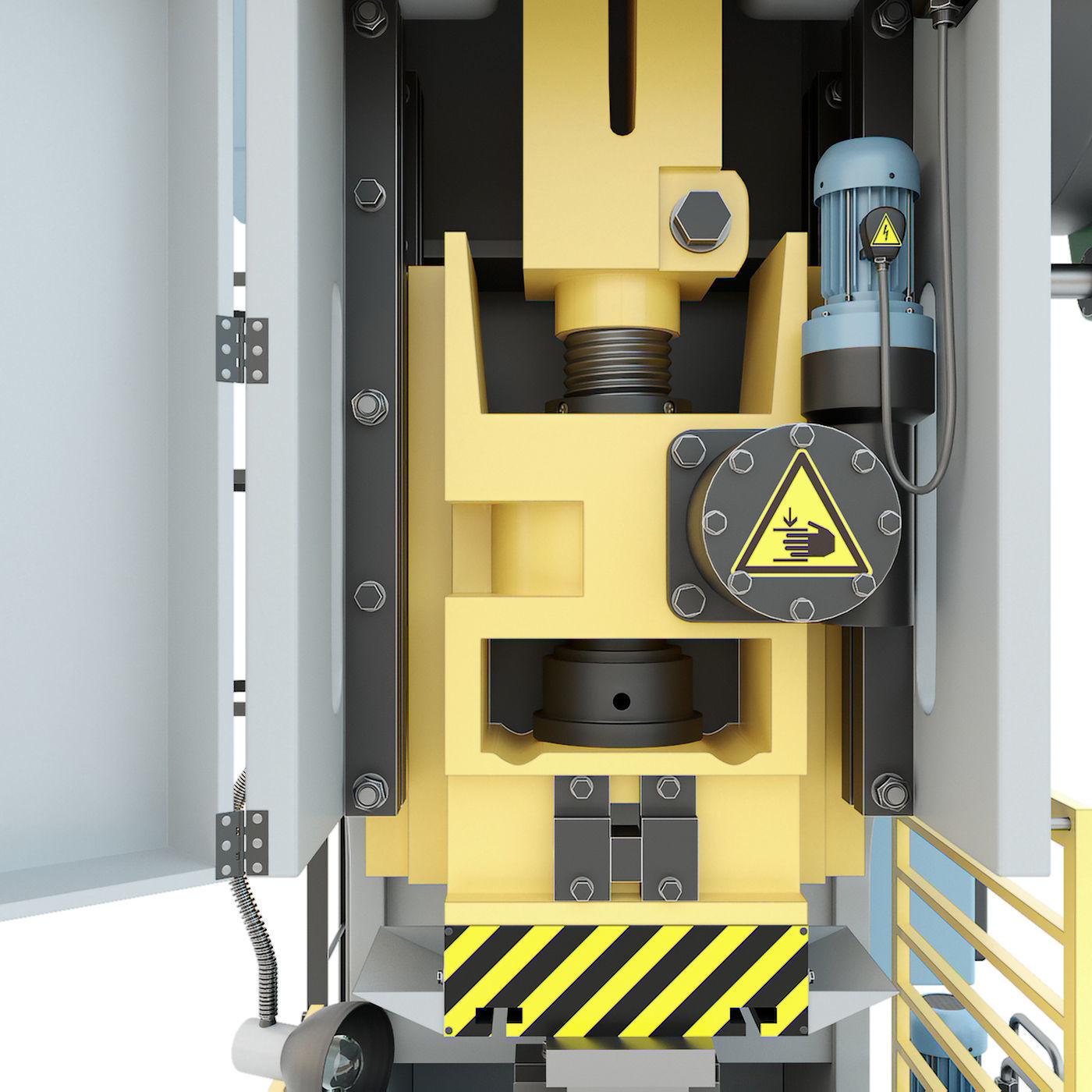 Industrial mechanical press-stamping machine tool KV2132 3D model_11