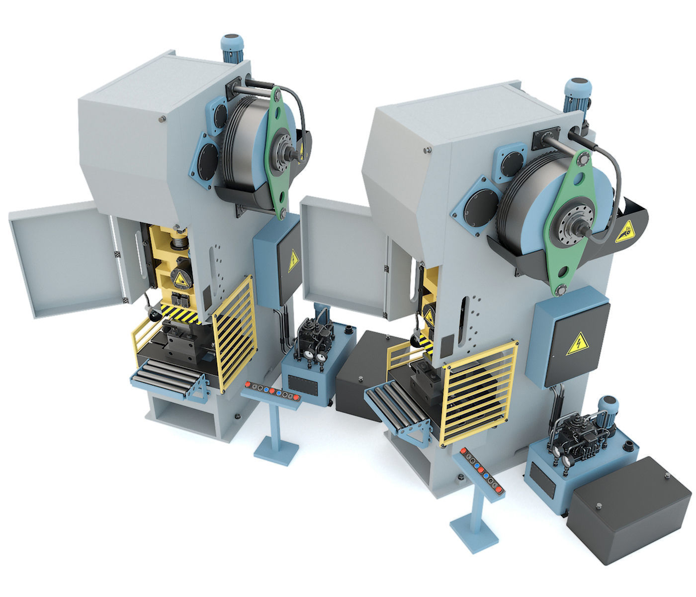 Industrial mechanical press-stamping machine tool KV2132 3D model_12