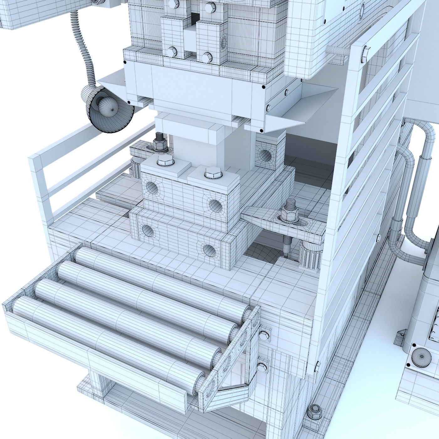 Industrial mechanical press-stamping machine tool KV2132 3D model_24
