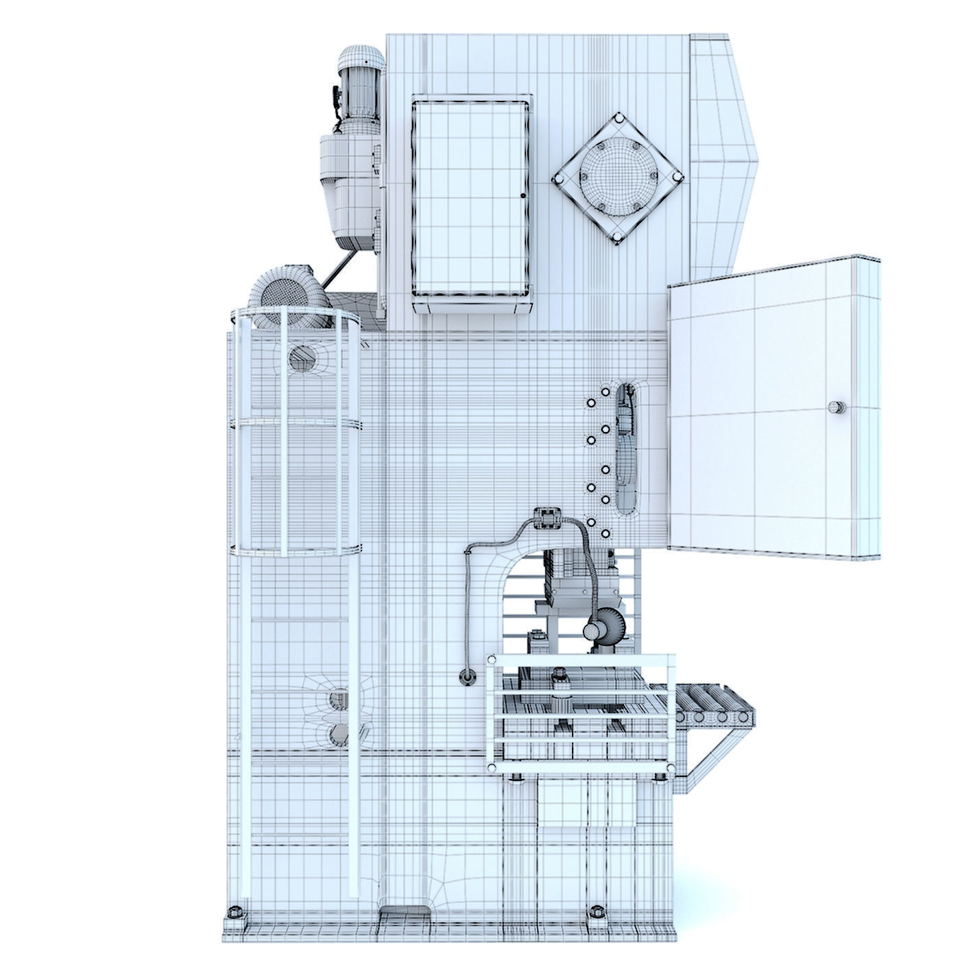 Industrial mechanical press-stamping machine tool KV2132 3D model_20