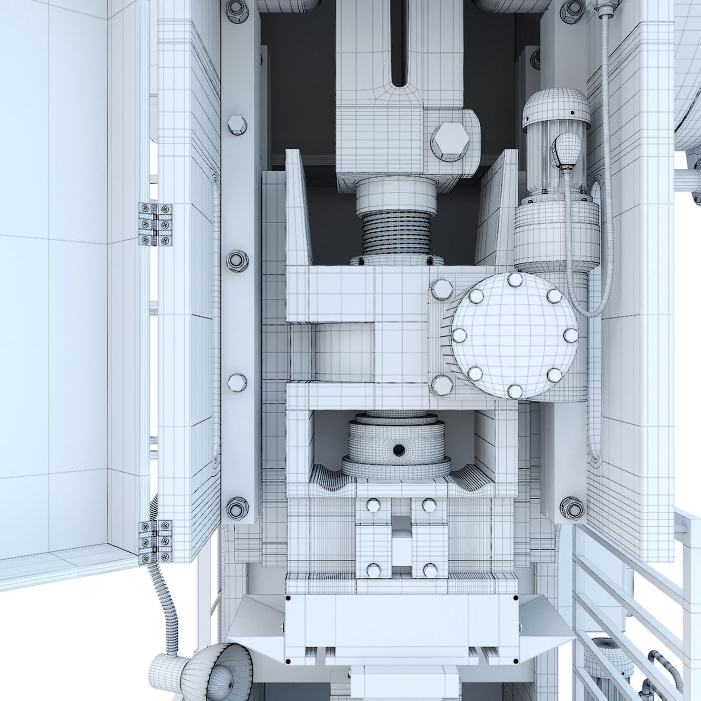 Industrial mechanical press-stamping machine tool KV2132 3D model_26