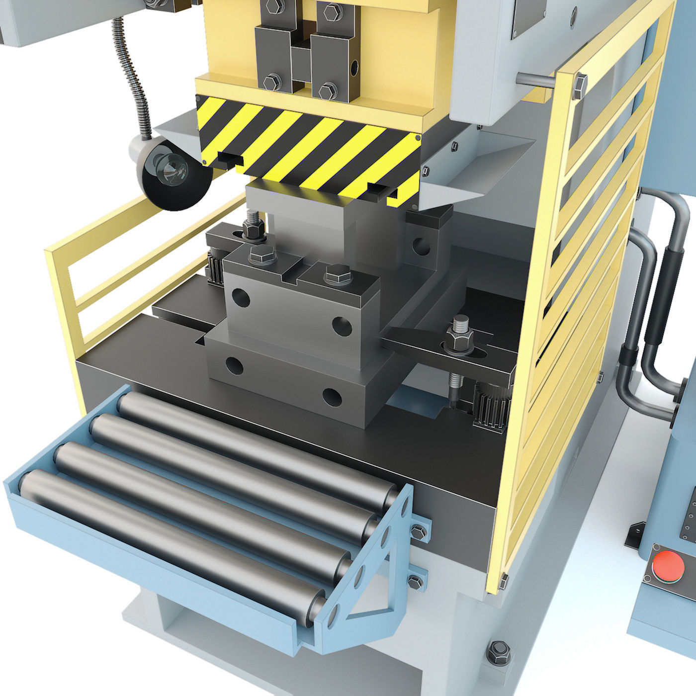 Industrial mechanical press-stamping machine tool KV2132 3D model_10