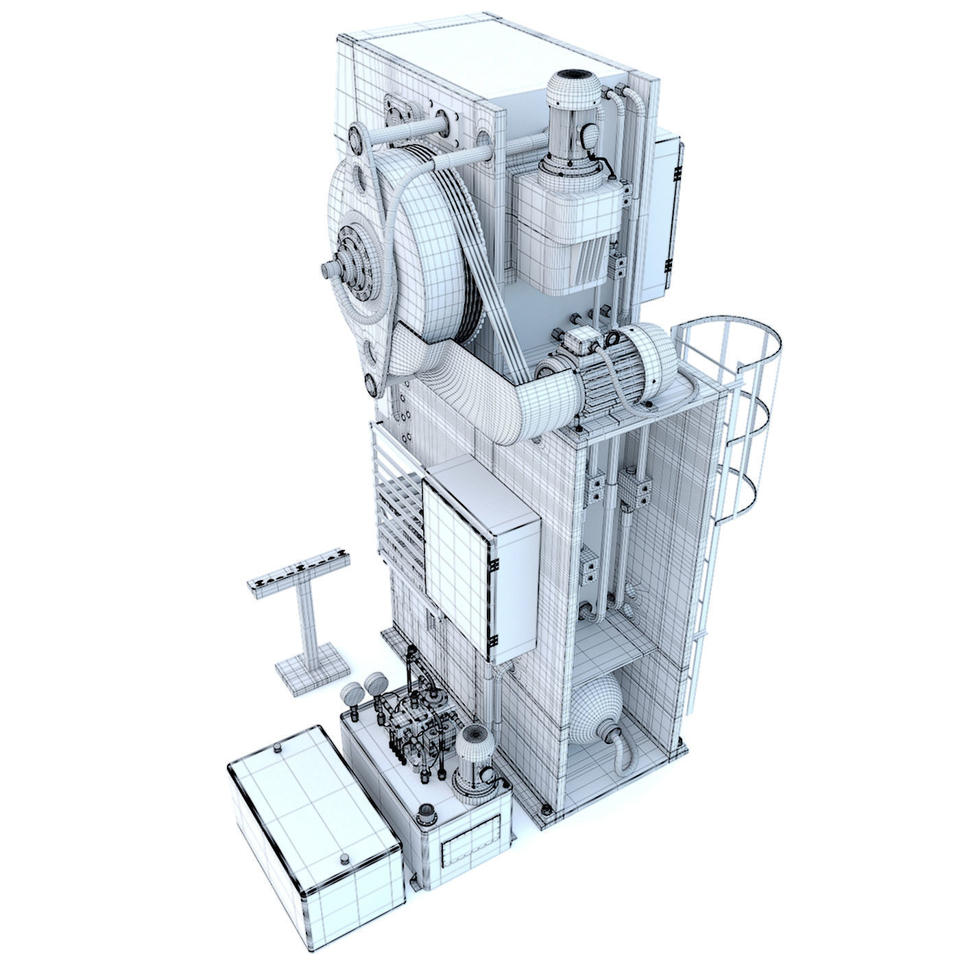 Industrial mechanical press-stamping machine tool KV2132 3D model_22