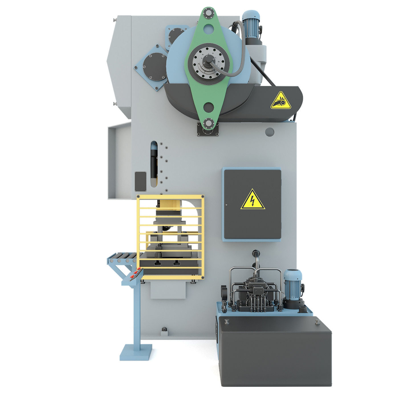Industrial mechanical press-stamping machine tool KV2132 3D model_5