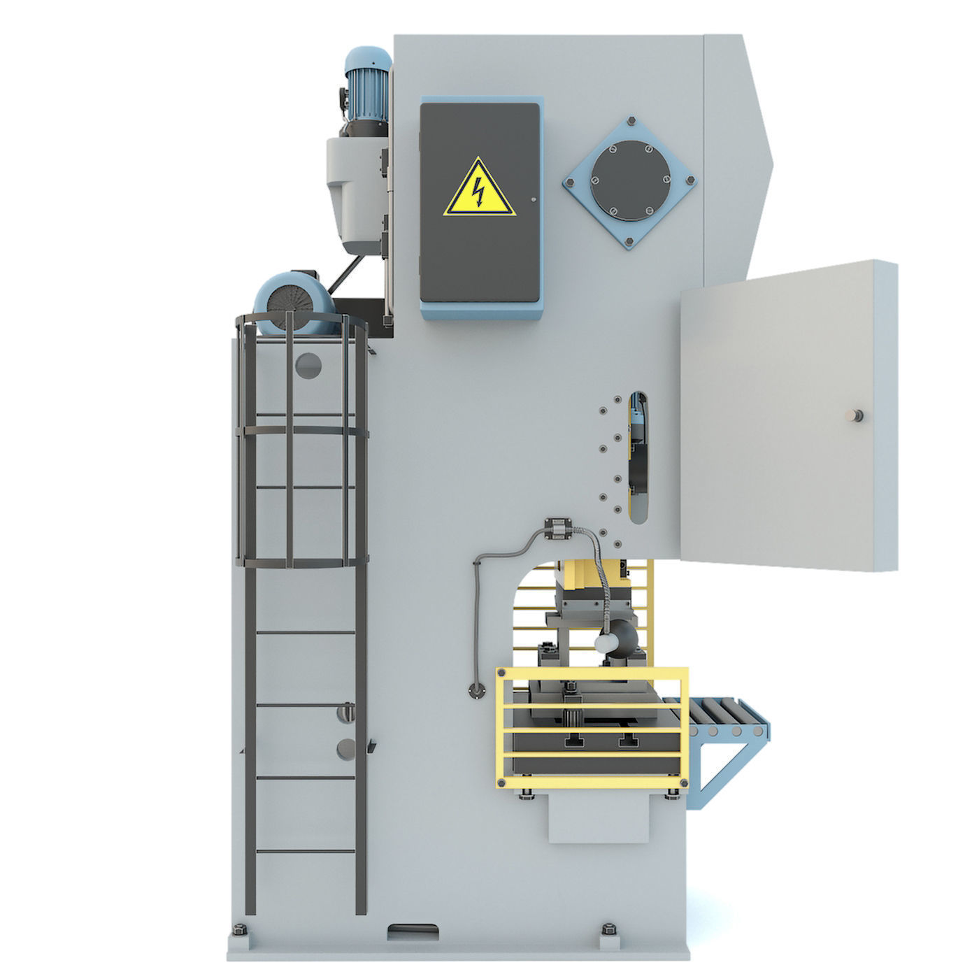 Industrial mechanical press-stamping machine tool KV2132 3D model_6