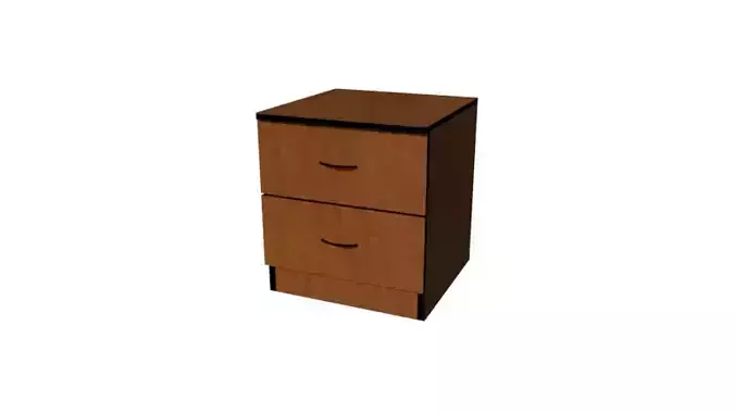 Nightstand wooden cabinet with two drawers
