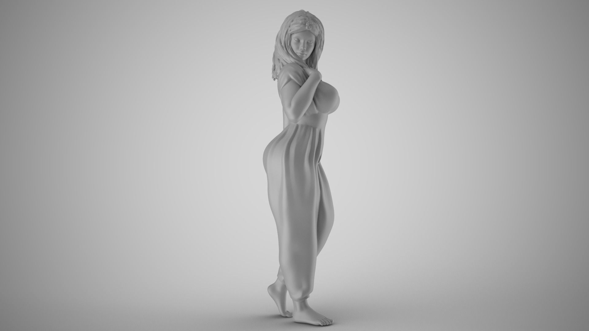Girl Captivating Scent 3 3D print model_1