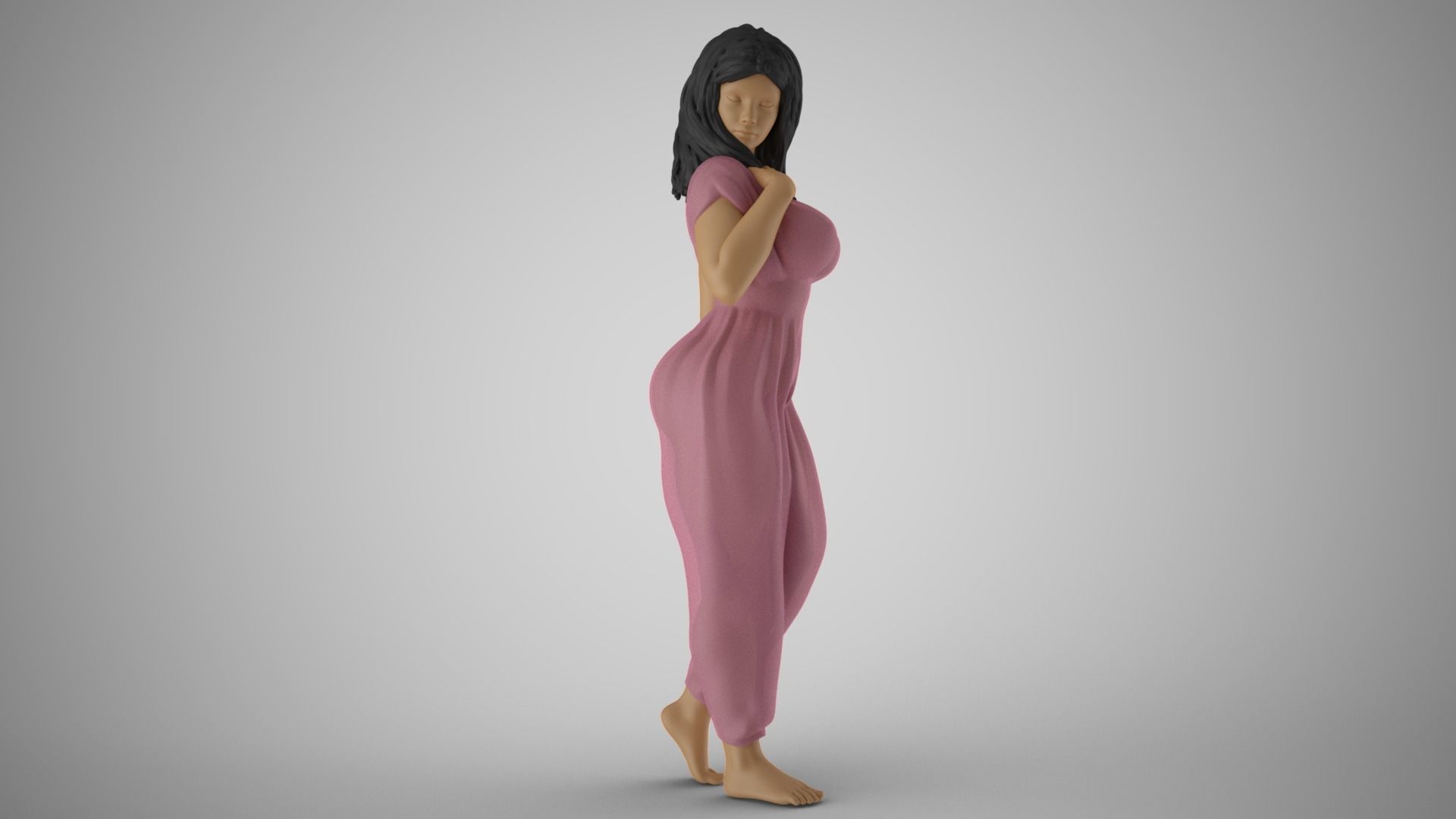 Girl Captivating Scent 3 3D print model_10