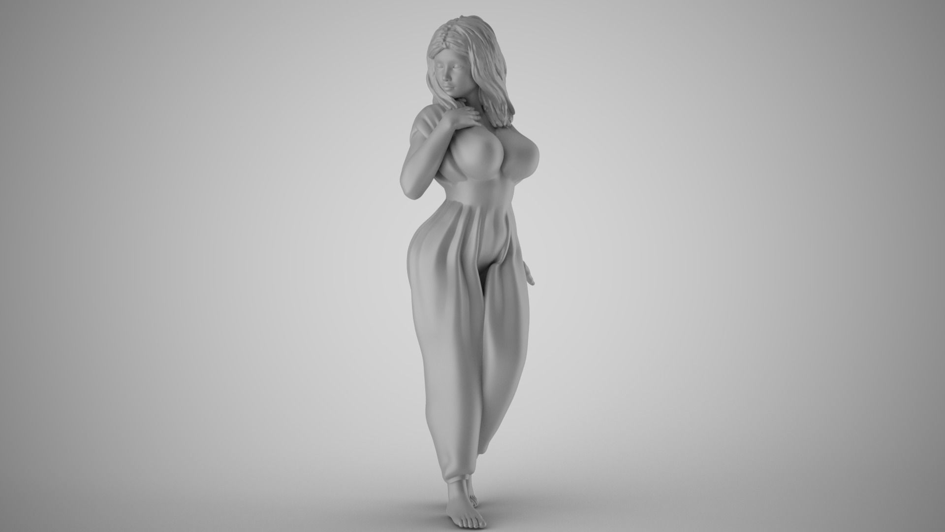 Girl Captivating Scent 3 3D print model_2