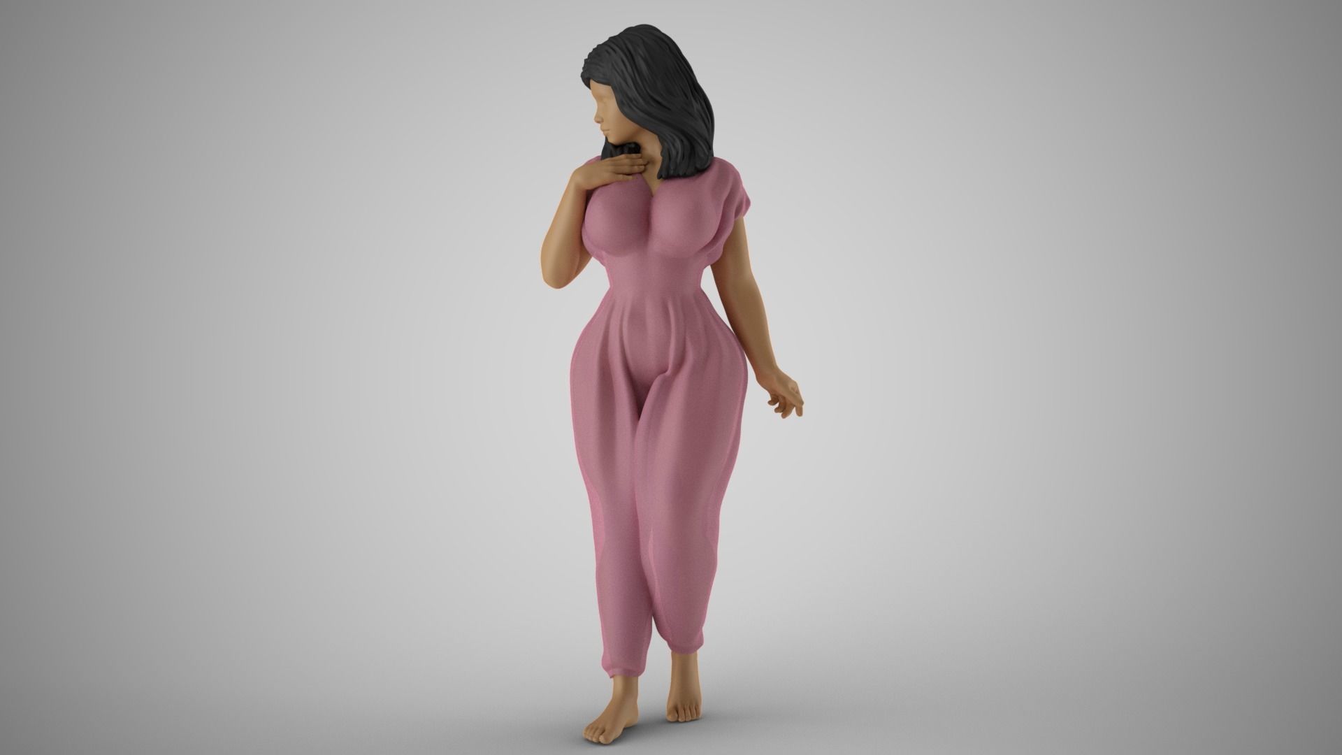 Girl Captivating Scent 3 3D print model_4