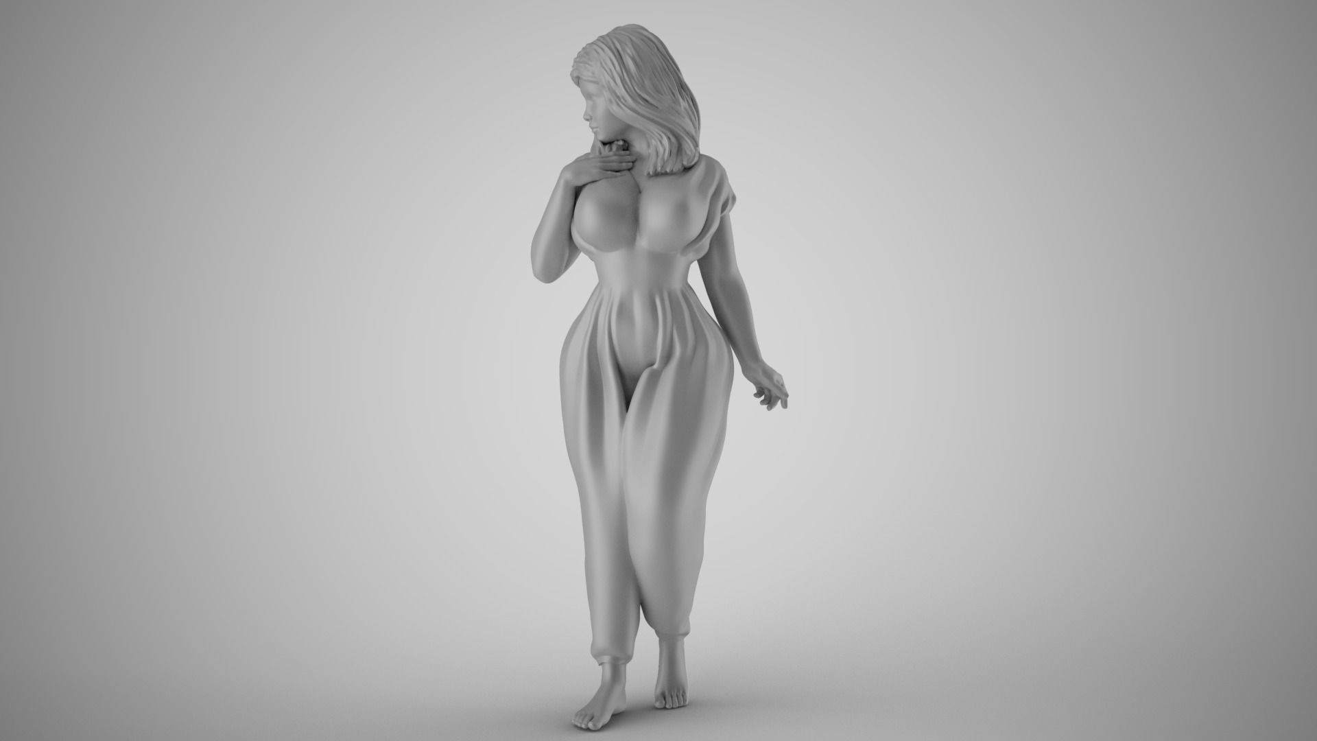 Girl Captivating Scent 3 3D print model_3