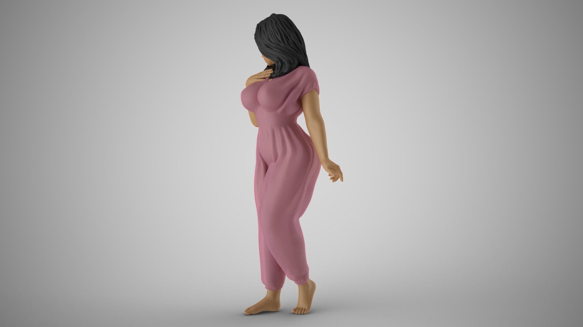 Girl Captivating Scent 3 3D print model_5