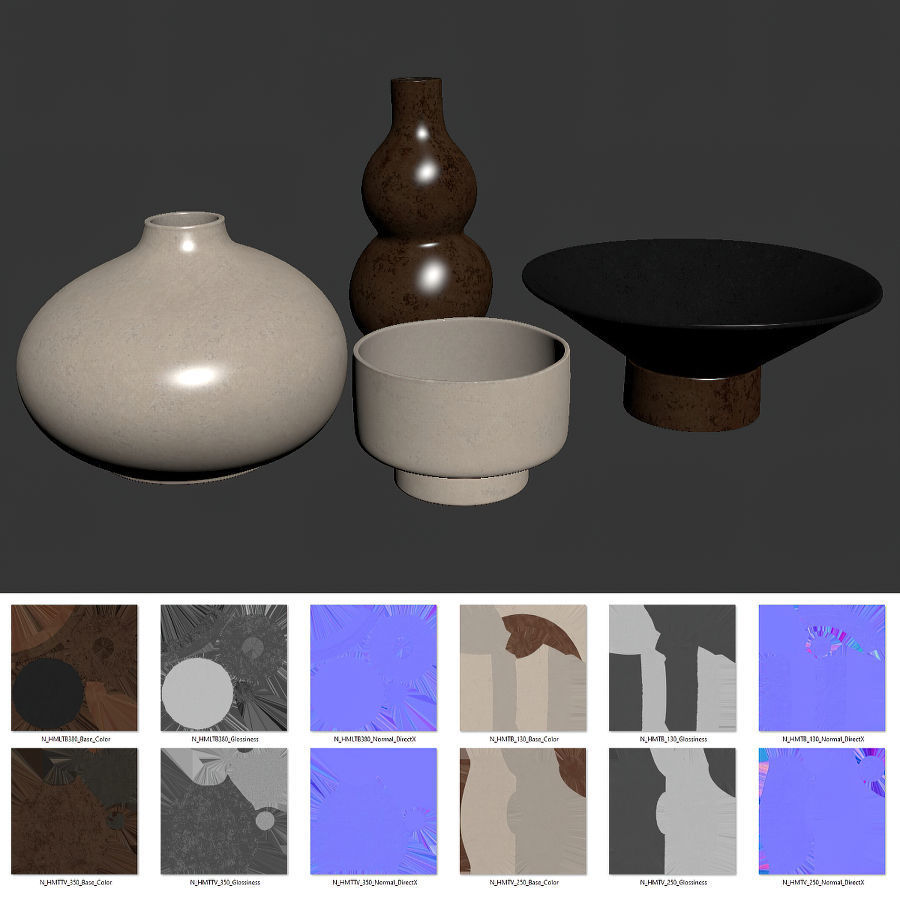 Vase Set 27 3D model_6