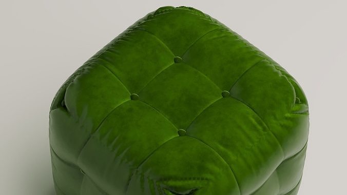 Chesterfield Ottoman 3D model 4