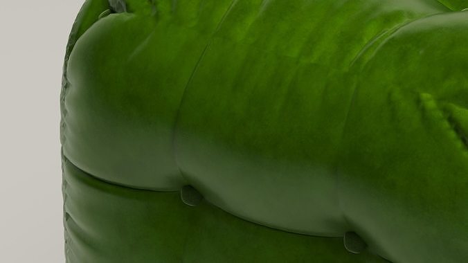 Chesterfield Ottoman 3D model 3